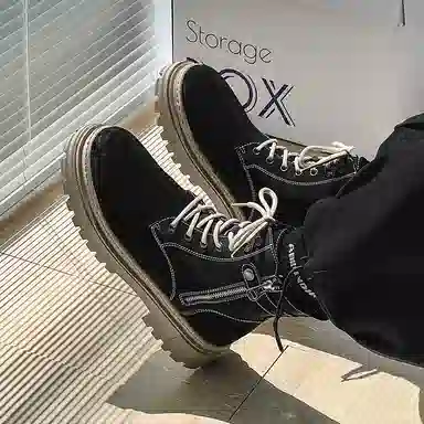 公牛魅力 百搭英伦风 马丁靴 男女同款