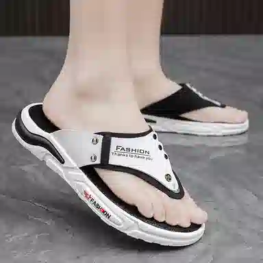 公牛魅力 百搭时尚 通勤潮流 橡胶底 防磨人字拖鞋 男款