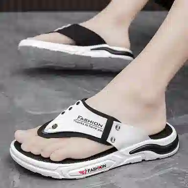 公牛魅力 百搭时尚 通勤潮流 橡胶底 防磨人字拖鞋 男款