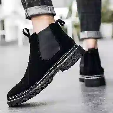 公牛魅力 英伦风复古休闲 短筒  切尔西靴 男款