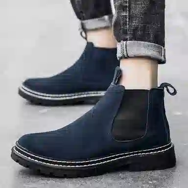 公牛魅力 英伦风复古休闲 短筒  切尔西靴 男款
