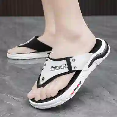 公牛魅力 百搭时尚 通勤潮流 橡胶底 防磨人字拖鞋 男款