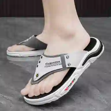 公牛魅力 百搭时尚 通勤潮流 橡胶底 防磨人字拖鞋 男款