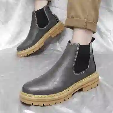 公牛魅力 厚底显高软底舒适 切尔西靴 男款