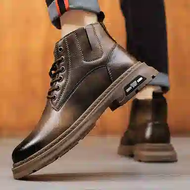 公牛魅力 加绒英伦风复古 短筒 马丁靴 男女同款