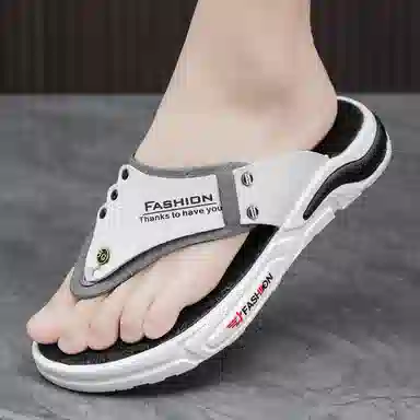 公牛魅力 百搭时尚 通勤潮流 橡胶底 防磨人字拖鞋 男款