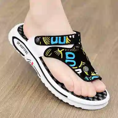 公牛魅力 气质时尚 通勤百搭潮流 橡胶底 防磨人字拖鞋 男款