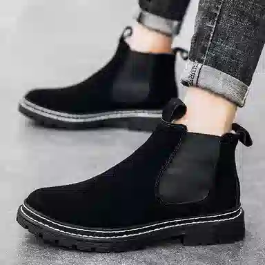 公牛魅力 英伦风复古休闲 短筒  切尔西靴 男款