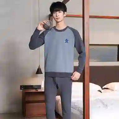 贴身领域 青少年内衣加绒加厚初高中学生防寒内衣秋衣秋裤冬季保暖套装 男款