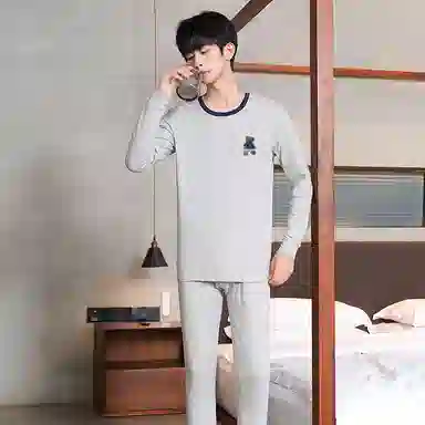 贴身领域 青少年纯棉秋衣秋裤全棉初高中学生线衣线裤大童内衣保暖套装 男款