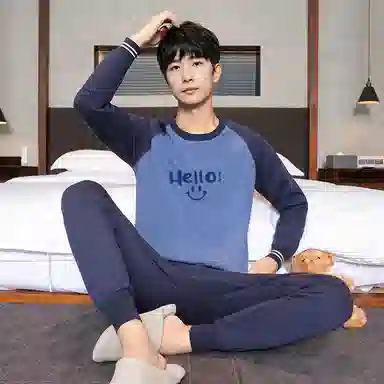 贴身领域 青少年内衣加绒加厚初高中学生防寒内衣秋衣秋裤冬季保暖套装 男款