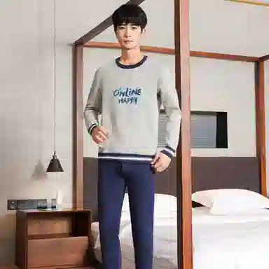 贴身领域 青少年内衣加绒加厚初高中学生防寒内衣秋衣秋裤冬季保暖套装 男款