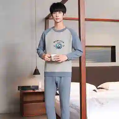 贴身领域 青少年内衣加绒加厚初高中学生防寒内衣秋衣秋裤冬季保暖套装 男款