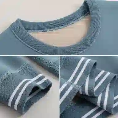 贴身领域 青少年内衣加绒加厚圆领可外穿秋衣秋裤打底保暖套装 男款