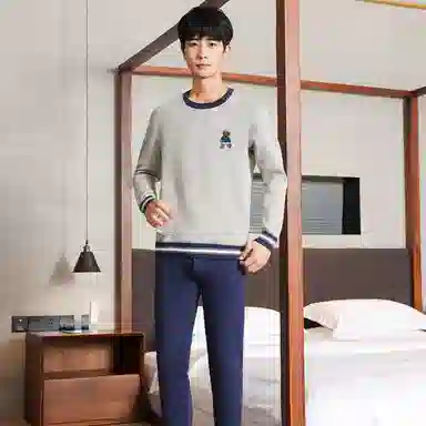 贴身领域 青少年加绒加厚初高中学生防寒打底保暖套装 男款