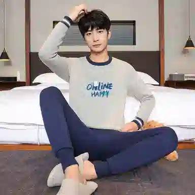 贴身领域 青少年内衣加绒加厚初高中学生防寒内衣秋衣秋裤冬季保暖套装 男款