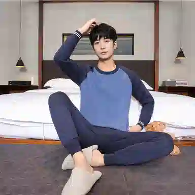 贴身领域 加绒加厚内衣防寒可外穿打底保暖套装 男款