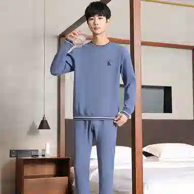 贴身领域 青少年加绒加厚初高中学生防寒打底保暖套装 男款