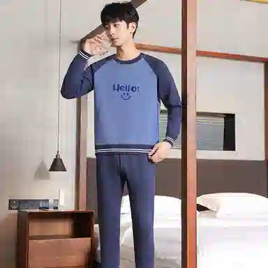 贴身领域 青少年内衣加绒加厚初高中学生防寒内衣秋衣秋裤冬季保暖套装 男款