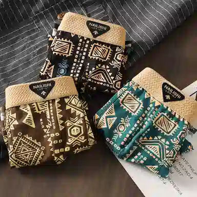 贴身领域 纯棉印花休闲短裤中腰轻薄薄款凉感舒适透气平角裤夏季内裤 男款