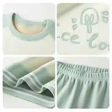 贴身领域 少女加绒加厚磨毛青少年可爱甜美亲肤舒适秋衣秋裤防寒冬季保暖套装 女款