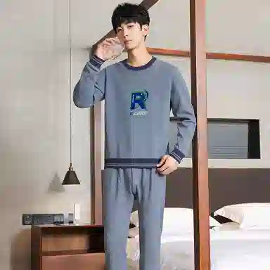 贴身领域 青少年加绒加厚初高中学生防寒打底保暖套装 男款