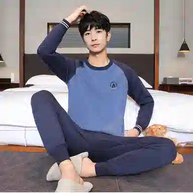 贴身领域 青少年加绒加厚初高中学生防寒打底保暖套装 男款