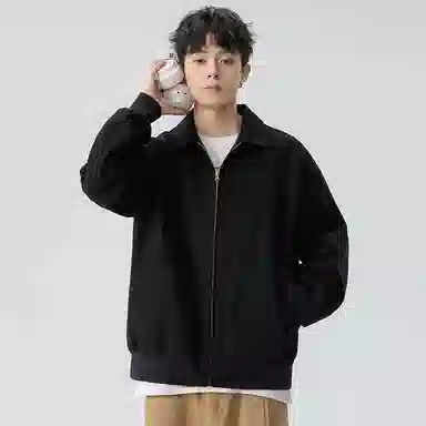 悍戈 美式复古百搭无性别哈灵顿工装水洗长袖夹克外套 男女同款