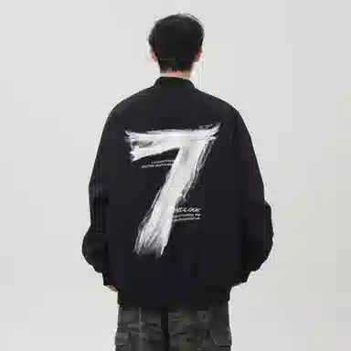 FONDLOOK Digital 7 Logo Coach Jacket