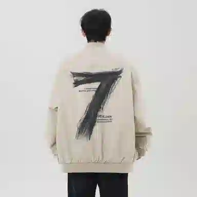 FONDLOOK Digital 7 Logo Coach Jacket
