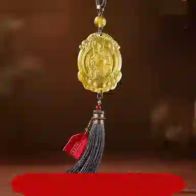 媚之吻 吴遂护岁车挂蛇年车载后视镜吉祥礼挂饰 琉璃 吊坠 男女同款情侣款