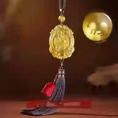 媚之吻 吴遂护岁车挂蛇年车载后视镜吉祥礼挂饰 琉璃 吊坠 男女同款情侣款