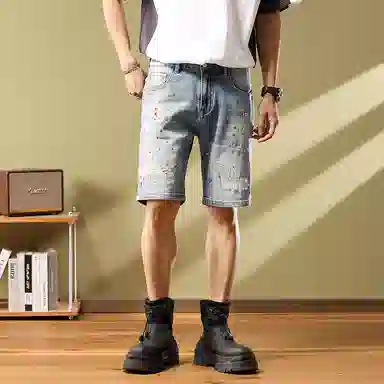 Lee Cooper Stretch Patch Denim Shorts