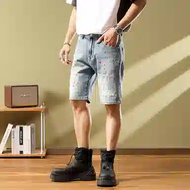 Lee Cooper Stretch Patch Denim Shorts