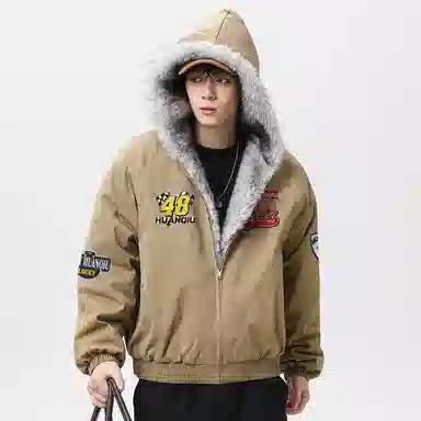 HUANQIU Barn Style Fleece Jacket