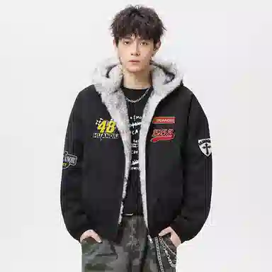 HUANQIU Barn Style Fleece Jacket