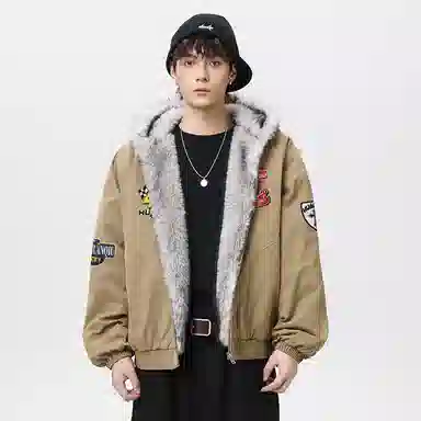 HUANQIU Barn Style Fleece Jacket