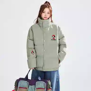 HUANQIU Retro College Windbreaker Jacket