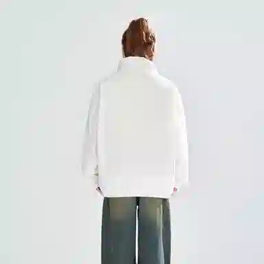 HUANQIU Classic Logo Zip-Up Cotton Jacket