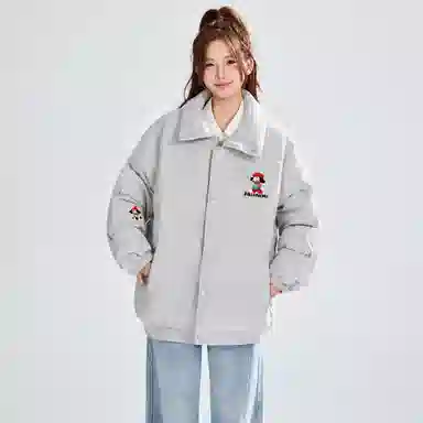 HUANQIU Retro College Windbreaker Jacket