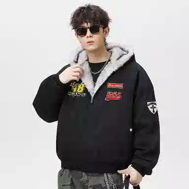 HUANQIU Barn Style Fleece Jacket