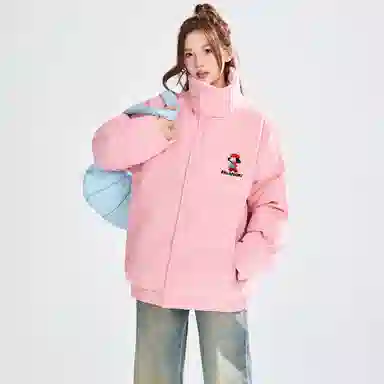 HUANQIU Retro College Windbreaker Jacket