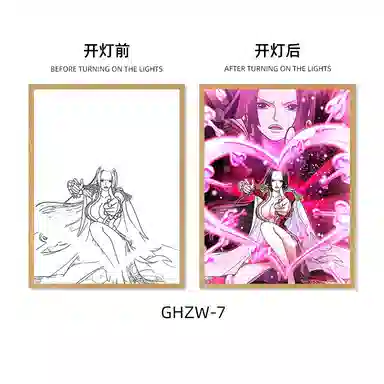 欧洛伊 动漫灯光画路飞索隆小夜灯 成品模型