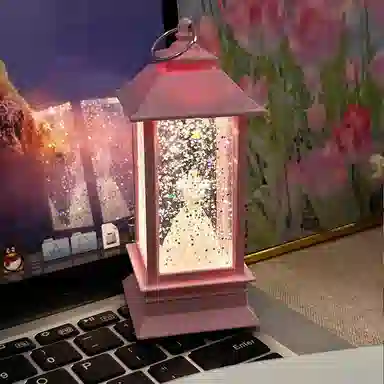 欧洛伊 白色婚纱电话亭氛围灯复古摆件 发光玩具