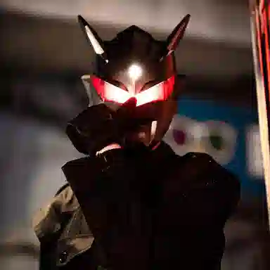 欧洛伊 黑暗红眼赛罗奥特曼头套  头标可拆卸洛普斯发光头盔 玩具