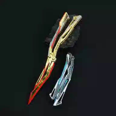 欧洛伊 蝴蝶刀 近战武器摆件 炫酷帅气把玩 未开刃 不可开刃 其他静态模型