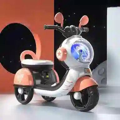 欧洛伊 电动摩托车三轮车 遥控车电瓶车可坐人充电 遥控玩具