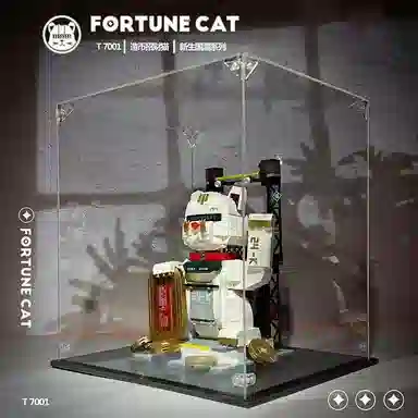 欧洛伊 造币招财猫积木 摆件 拼装模型