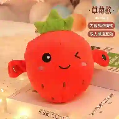 欧洛伊 草莓香蕉水果毛绒玩偶节拍感应亲子琴音乐互动 智能玩具