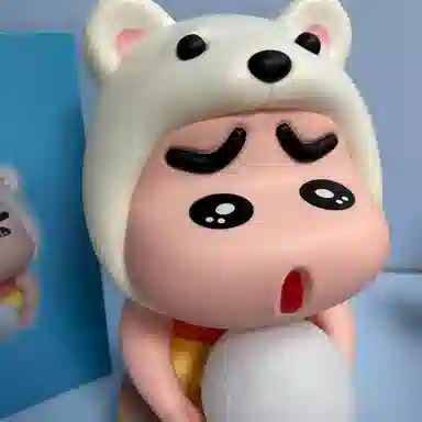 欧洛伊 蜡笔小新角色 创意大号月球可发光卡通模型摆件 有趣 玩具